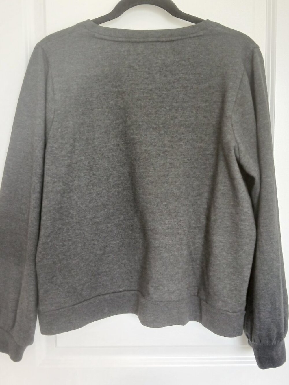 J.Crew Gray Jeweled Embellished Crewneck Sweatshirt Size L - Picture 6 of 7